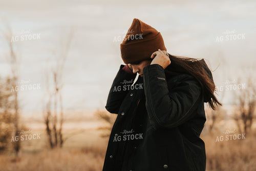 Female Rancher Doing Chores 61244