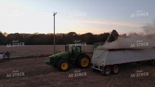 Aerial Loading Truck with Soybeans at Dusk 79218