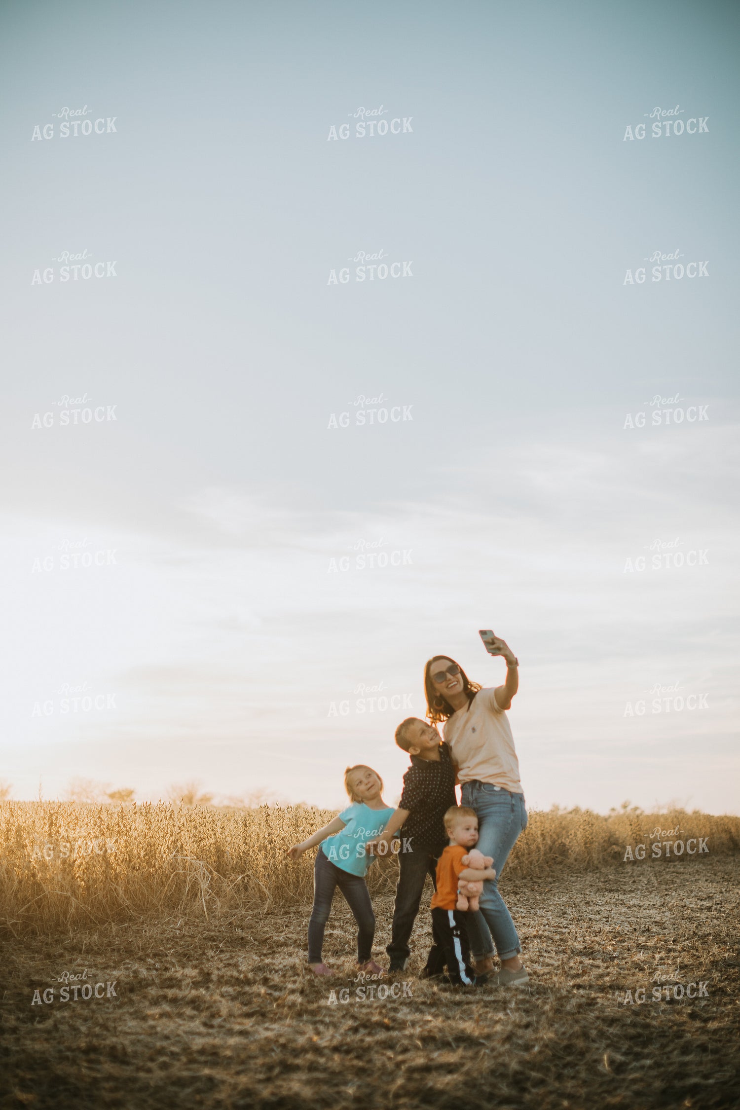 Farm Family in Soybean Field 6955
