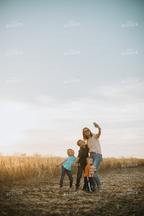 Farm Family in Soybean Field 6955