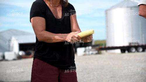 Family Shucking Sweet Corn - 265