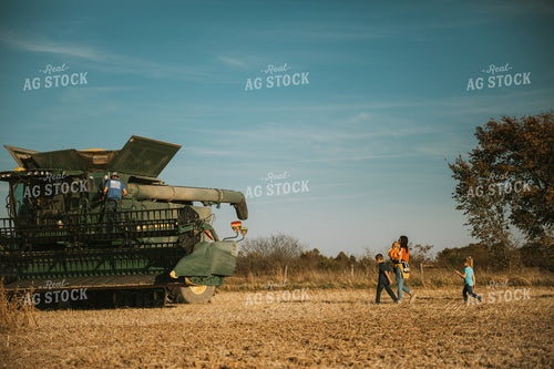 Farmer Getting Out of Combine 7211