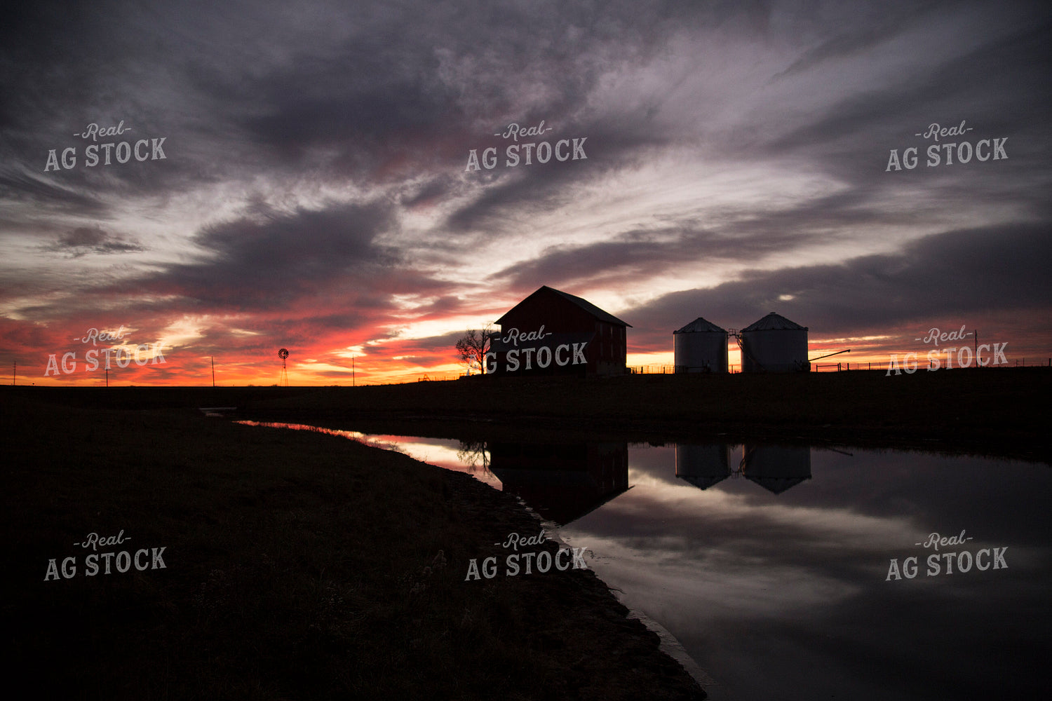 Farmland at Sunset 93099