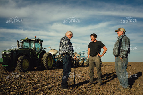 3 Generations of Farmers in Field at Planting 4214