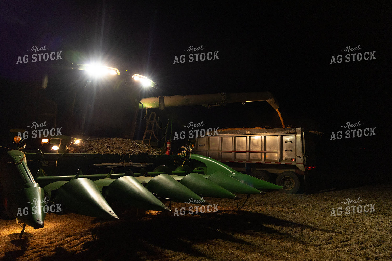 Combine Unloading into Semi 52592