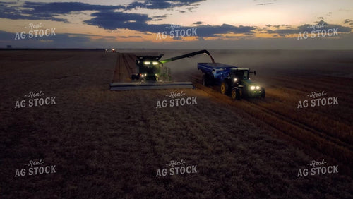 Aerial of Wheat Harvest 199014