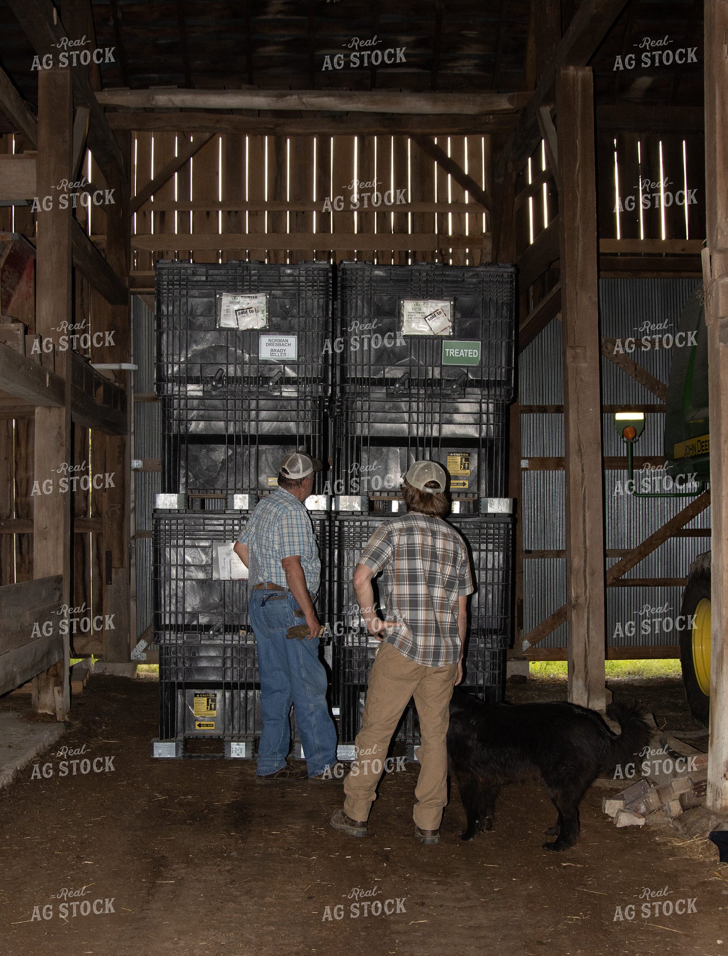 Farmers with Bulk Seed Boxes 52108