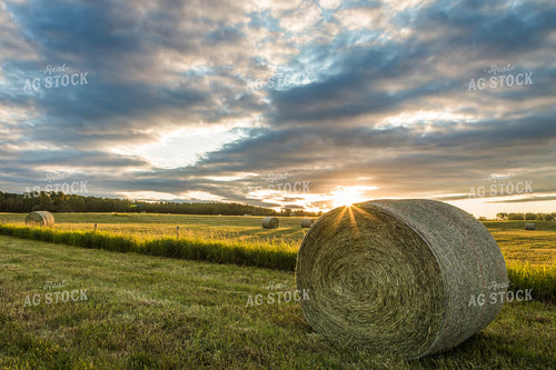 Hay Bales at Sunset 138133