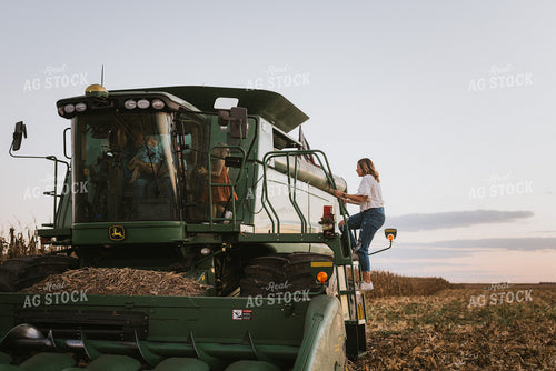 Farm Family Going for a Ride at Harvest 9409
