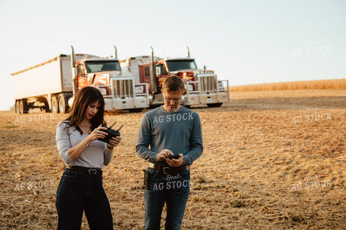 Female Farmer Flying Drone 268080