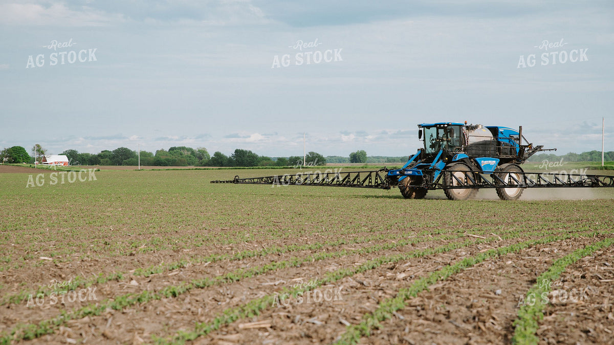 New Holland Self-Propelled Sprayer Applying Crop Protection to Early-Season Field 401033