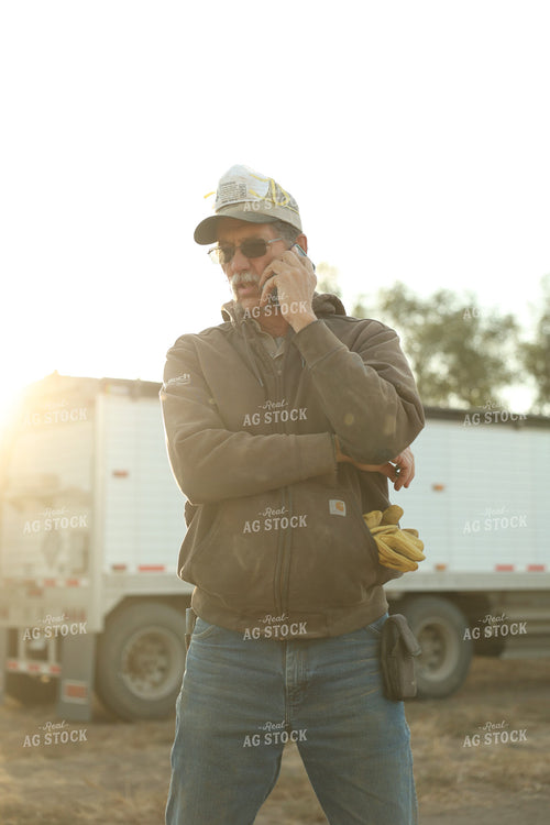 Farmer Talking on Phone 114103