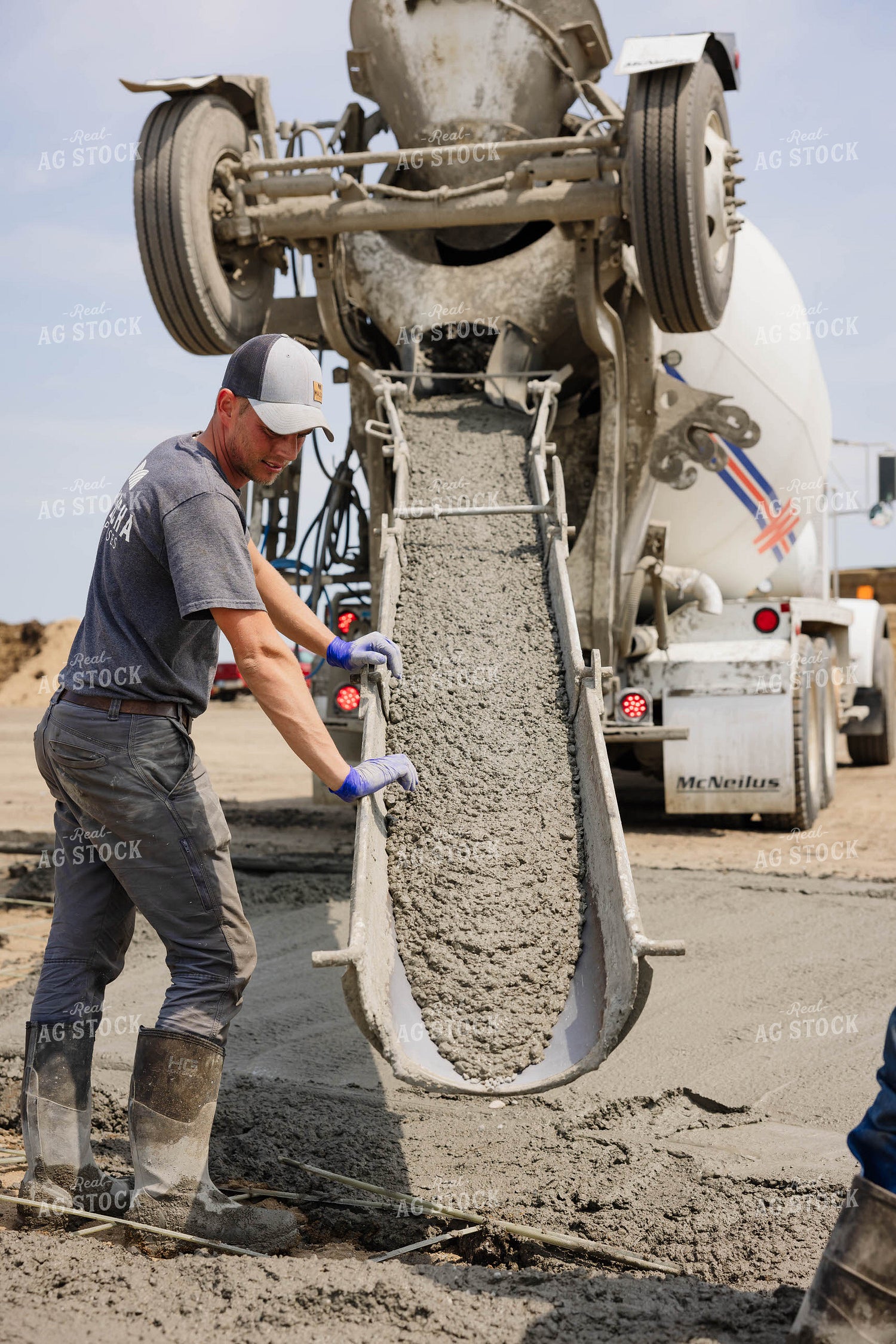 Pouring Cement at Dairy Farm 152666