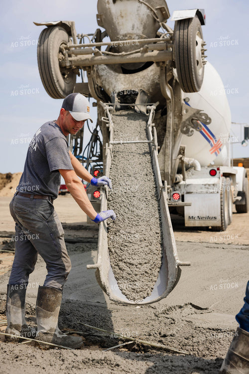 Pouring Cement at Dairy Farm 152666
