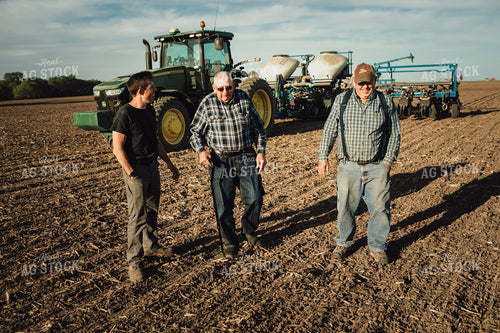 3 Generations of Farmers in Field at Planting 4212
