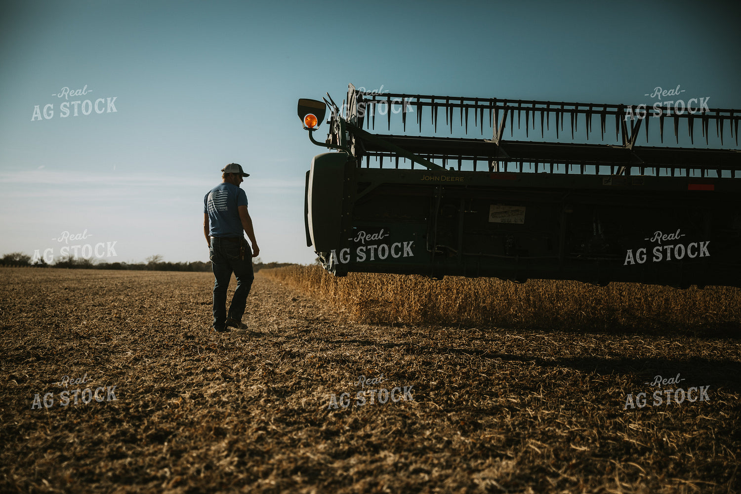 Farmer Walking Through Field 7121