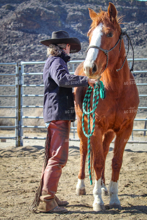 Female Rancher and Horse 78029