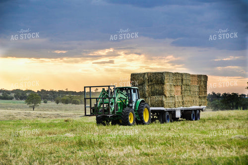 Rack of Large Square Hay Bales 64011