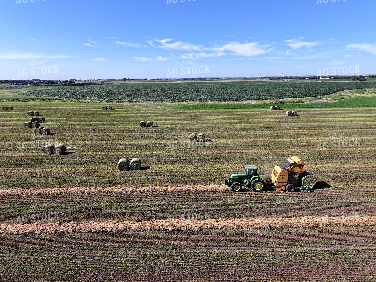 Aerial of Baling Hay 141316