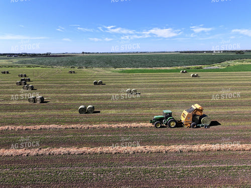 Aerial of Baling Hay 141316