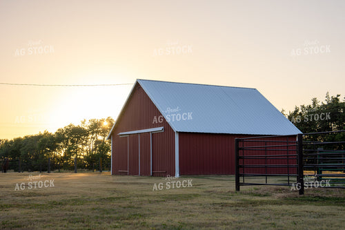 Red Barn at Golden Hour 65940