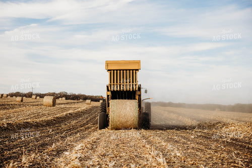 Baling Corn Stalks 152070