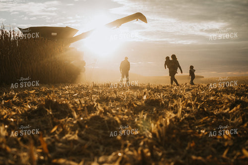 Farm Family in Corn Field 6947