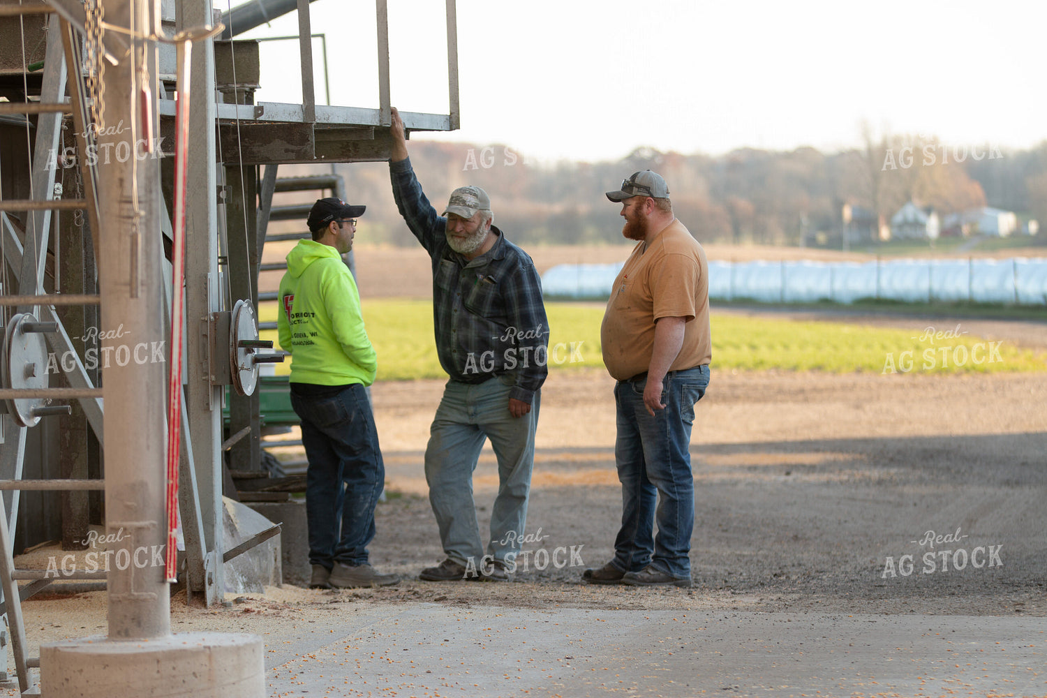 Farmers Talking by Bin Site 157262