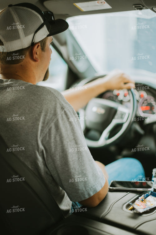 Farmer Driving Truck 7783