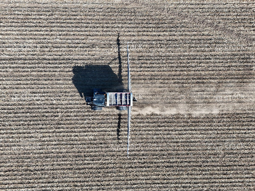 Aerial of Dry Fertilizer Application 239547