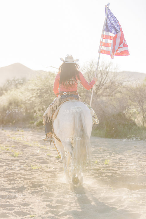 Rancher with American Flag 184050