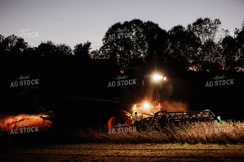 Harvesting Soybeans at Night 52258