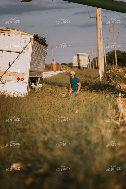 Farmer Walking to Semi 9374