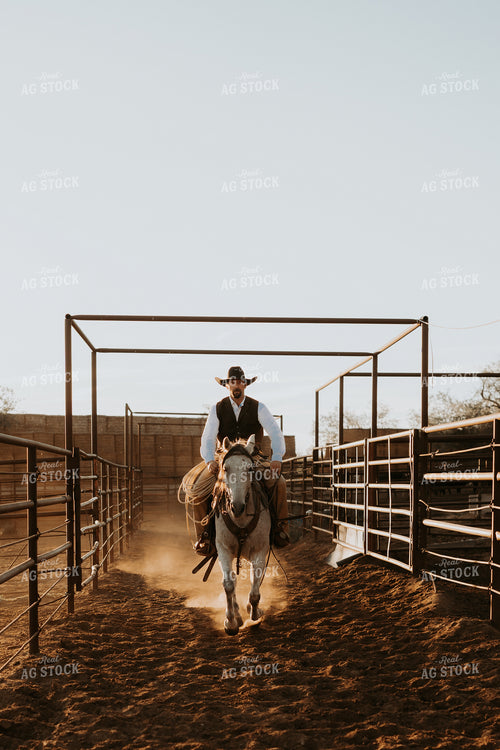 Cowboy on Horseback 61189