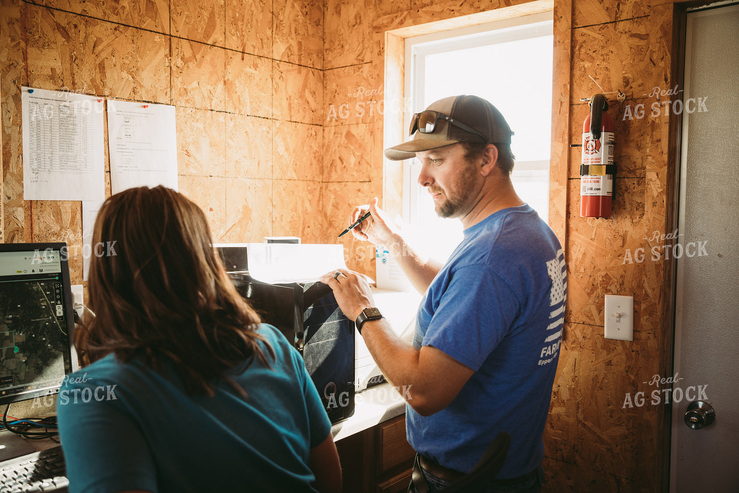 Farmers Working in Office 7055
