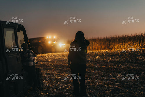 Farm Family Going for a Ride at Harvest 9512