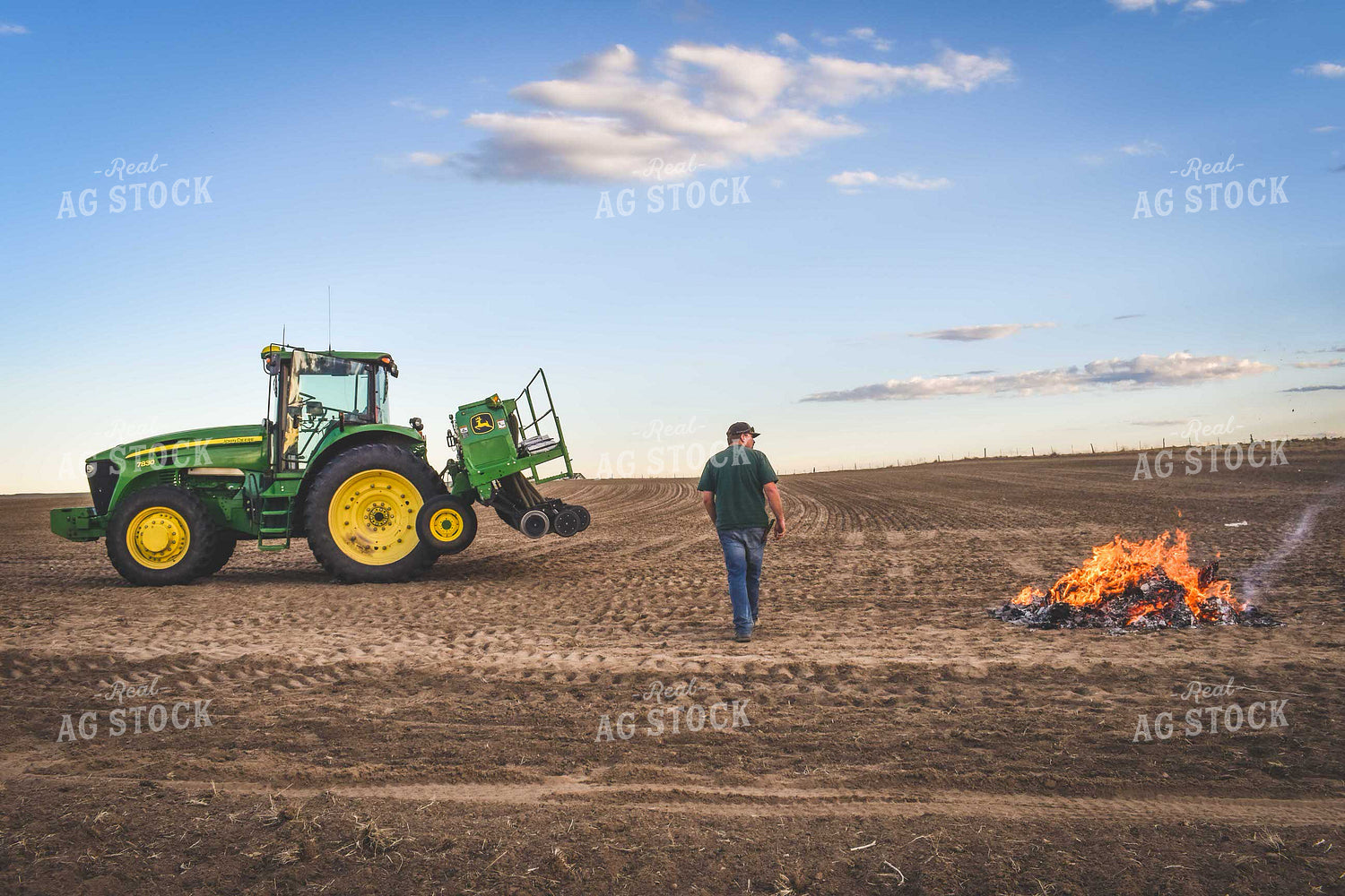 Burning Seed Bags in Field 56063