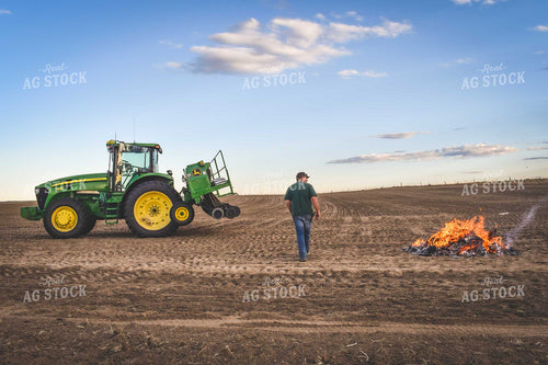 Burning Seed Bags in Field 56063