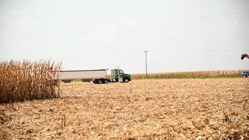 Grain Cart Unloading into Semi - 455