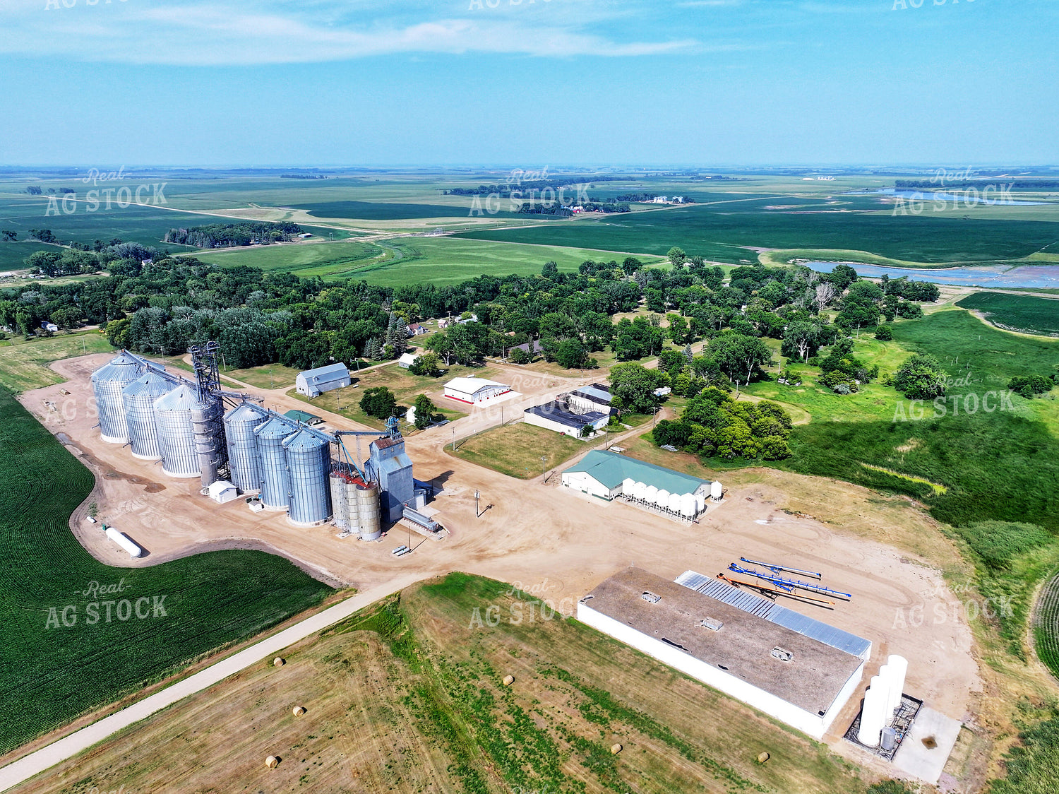 Aerial of Grain Storage 141697