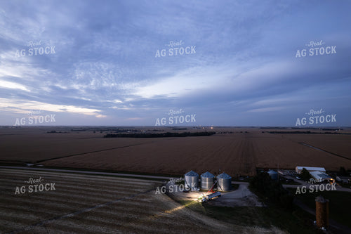 Aerial of Bin Site at Night 65839