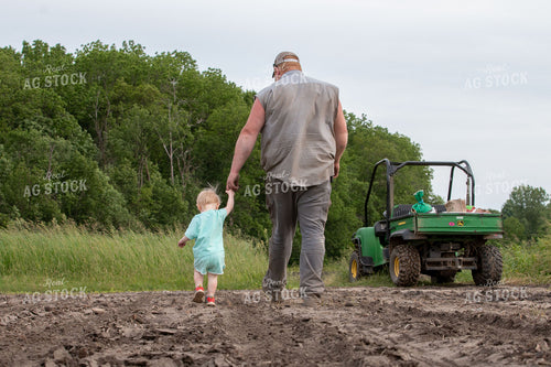 Father and Son in Field 157112