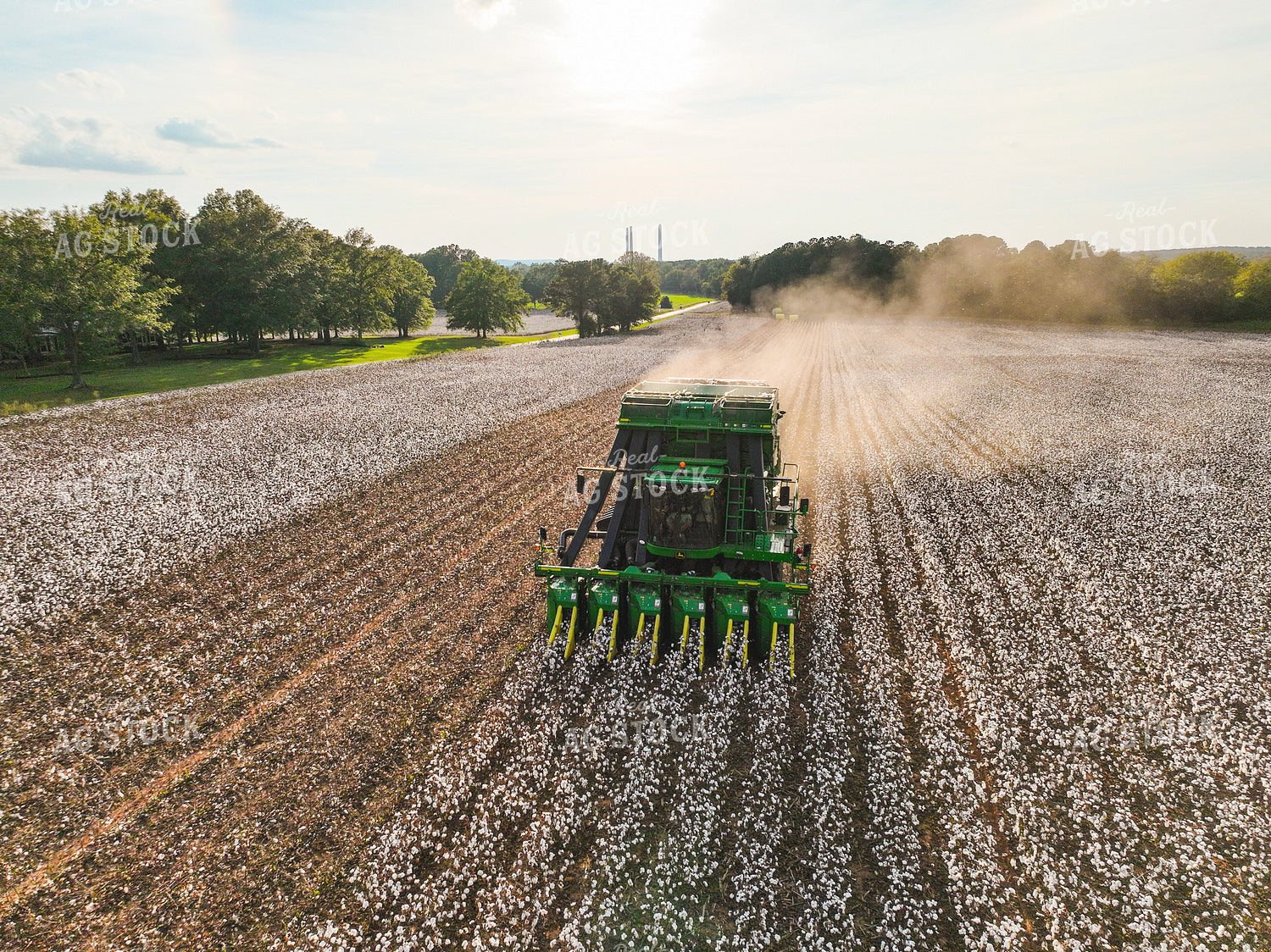 Aerial of Cotton Harvest 128106
