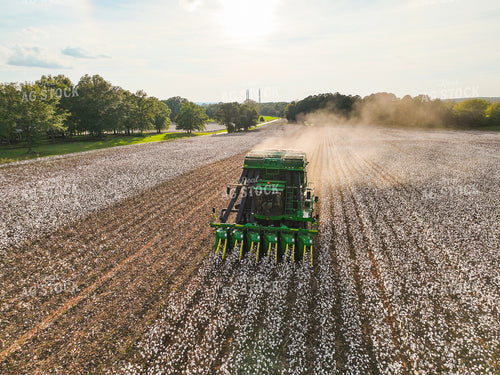 Aerial of Cotton Harvest 128106