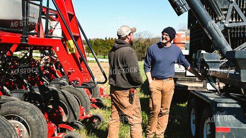 Farmers Chatting by the Planter 25093