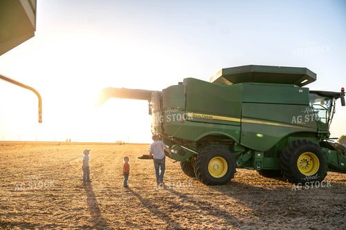 Farm Family at Soybean Harvest 115853