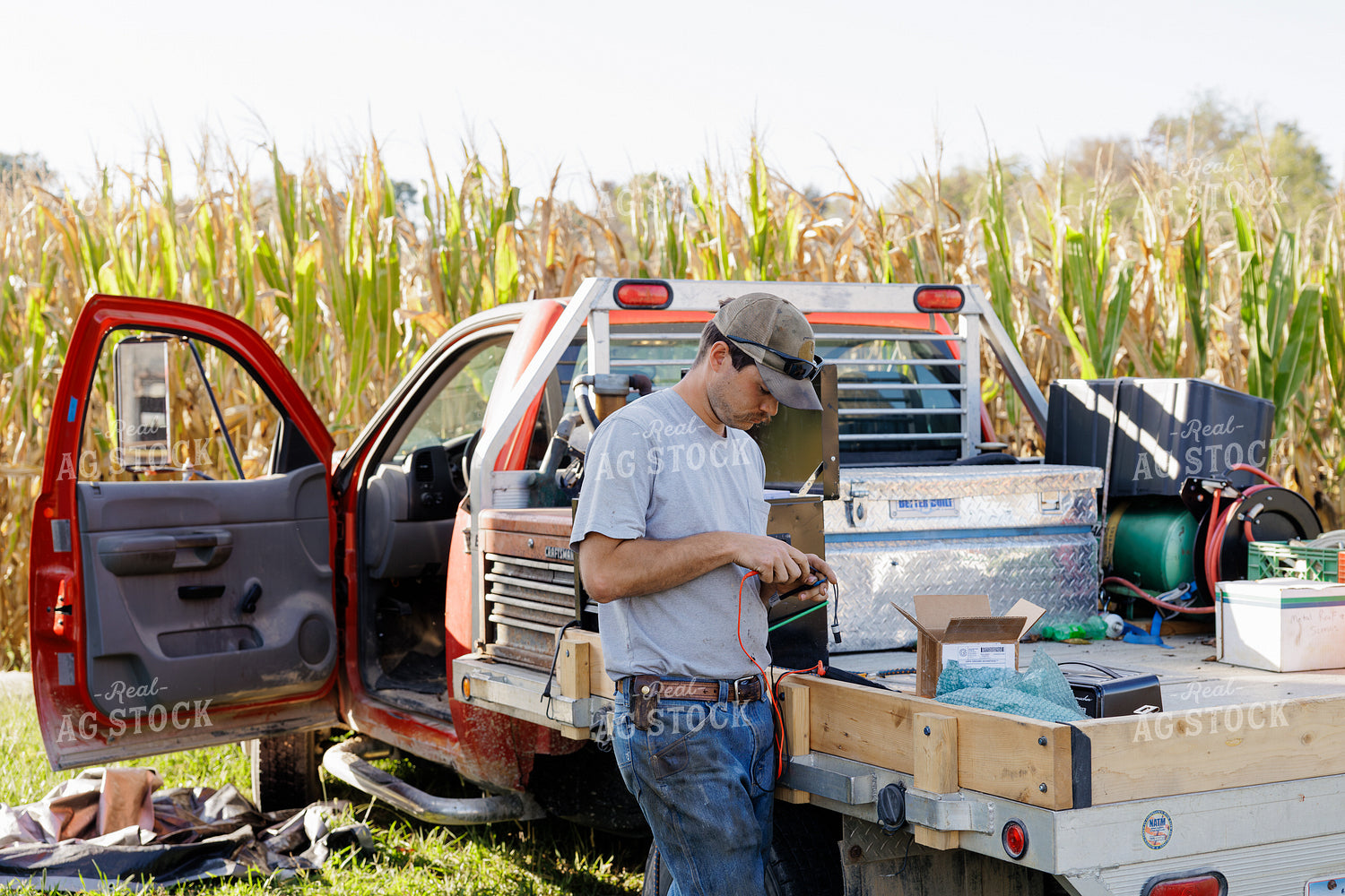 Farmer Making Repairs 295028