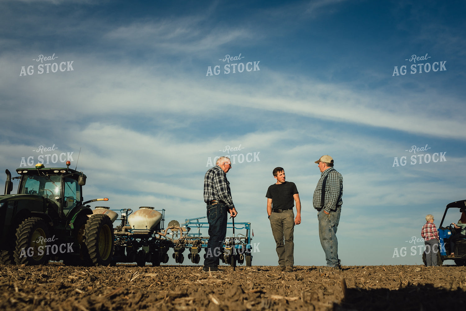 3 Generations of Farmers in Field at Planting 4218