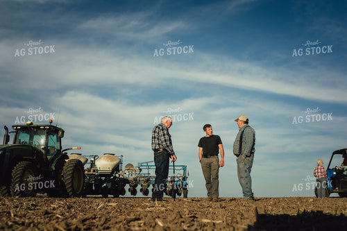 3 Generations of Farmers in Field at Planting 4218