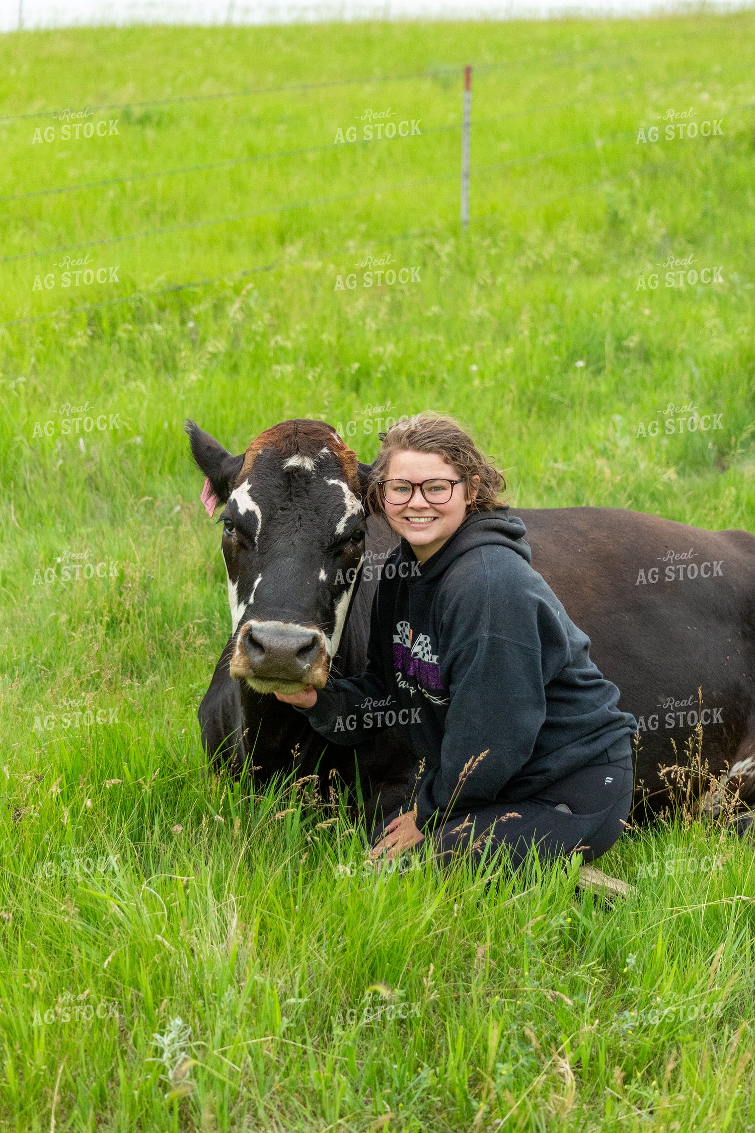 Farmer with Cow 155643